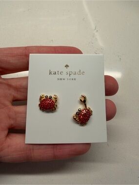 Kate Spade New York Shore Thing Pavé Crab Mismatched Stud Earrings